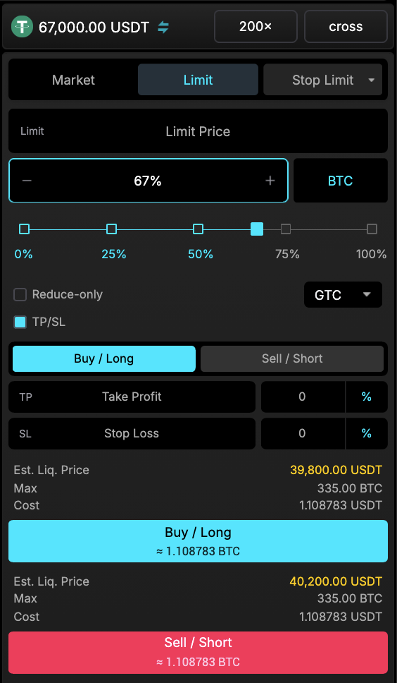 Crystal.trade Trading Interface